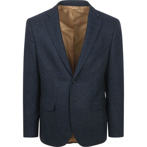 Suitable Colbert Herringbone Merinowol Donkerblauw (navy) - Maat 48 - Heren blazer