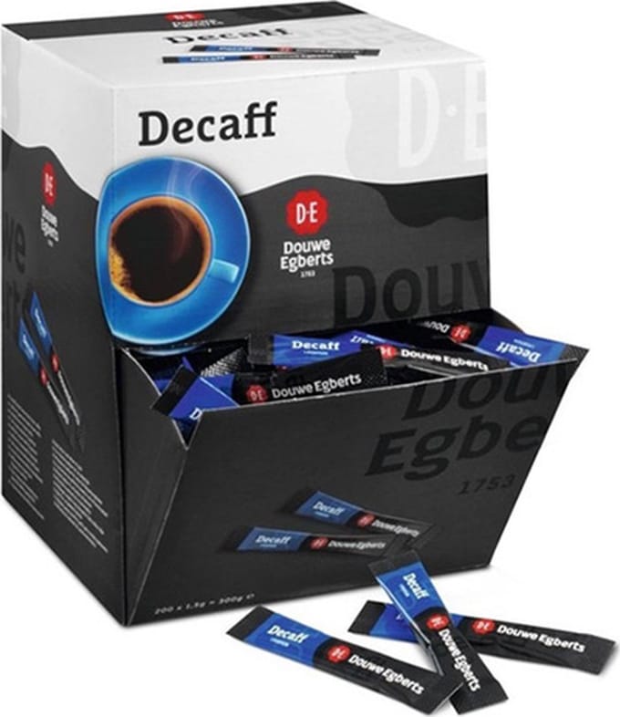 Koffie Douwe Egberts decaff instant sticks doos 200 stuks