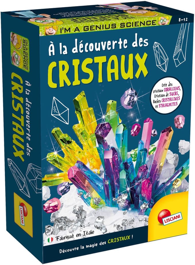 I'M A GENIUS Pocket Découverte des Cristaux - Kit Scientifique - LISCIANIGIOCHI - Cristallisation & Expériences - Des 8 ans