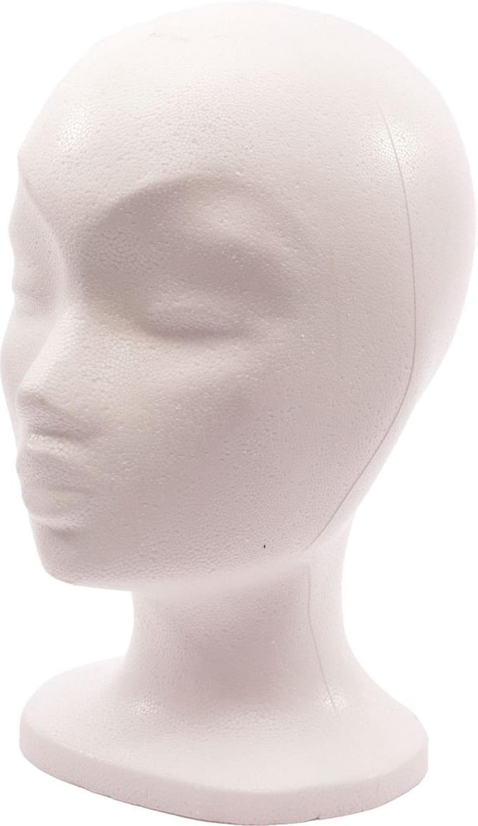 Vaessen Creative Piepschuim - Hoofd Vrouw - 28cm