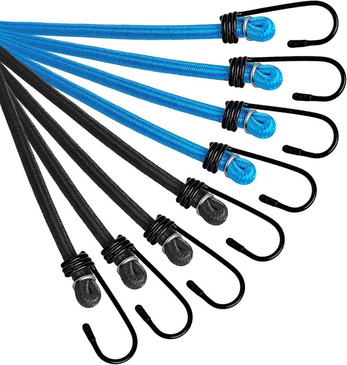 Set van 8 Robuuste Elastische Spanbanden met Haken voor Fiets, Motor en Auto