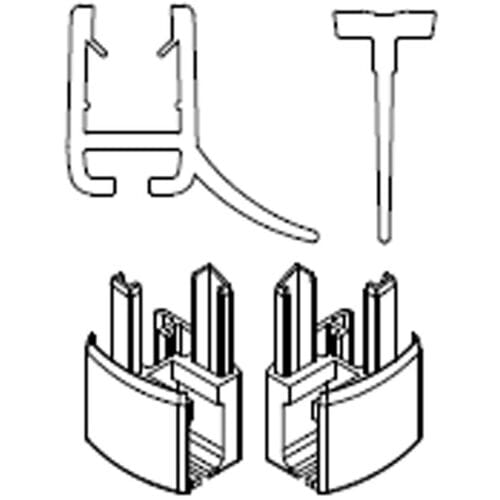 HSK Set replacement water deflector profiles with slide-in seal E85058-2