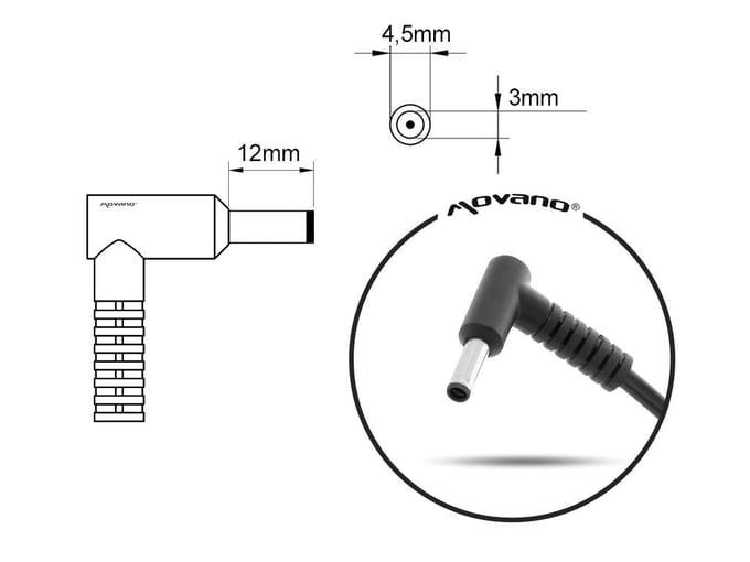 Mitsu - Laptop Oplader - 19V 4.74A 90W - 4.5x3.0mm Pin - Veiligheidsfuncties