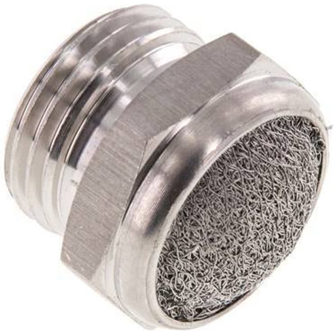 G1/2'' Roestvrijstalen Compacte Pneumatische Geluiddemper 1.4301 Draadgaas