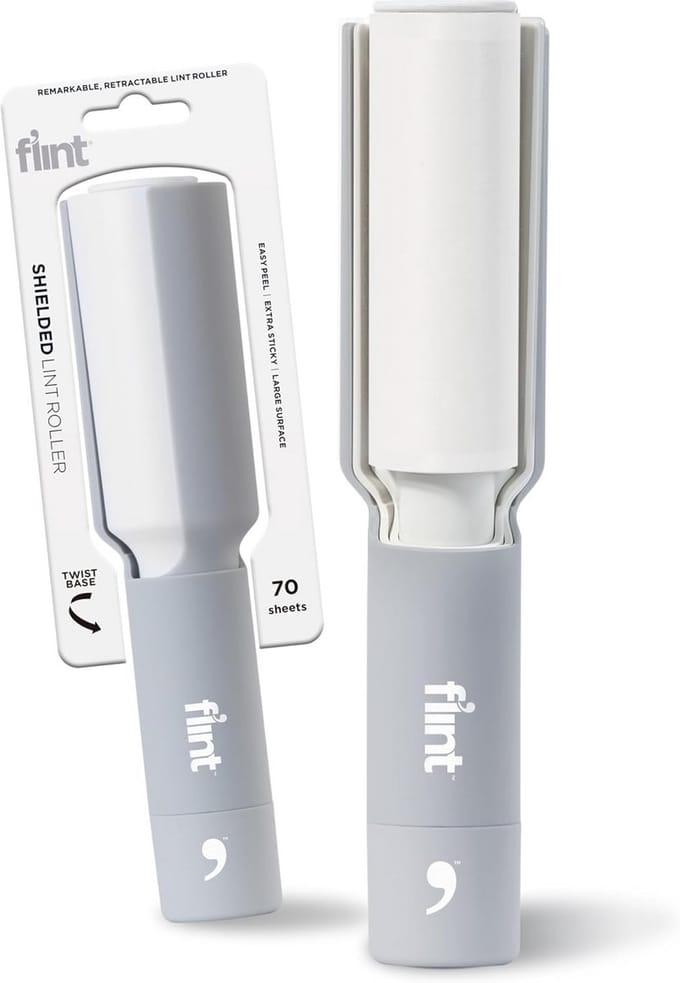 Pluizenroller Zilver met Navulrollen - Kledingroller voor Pluis en Haren