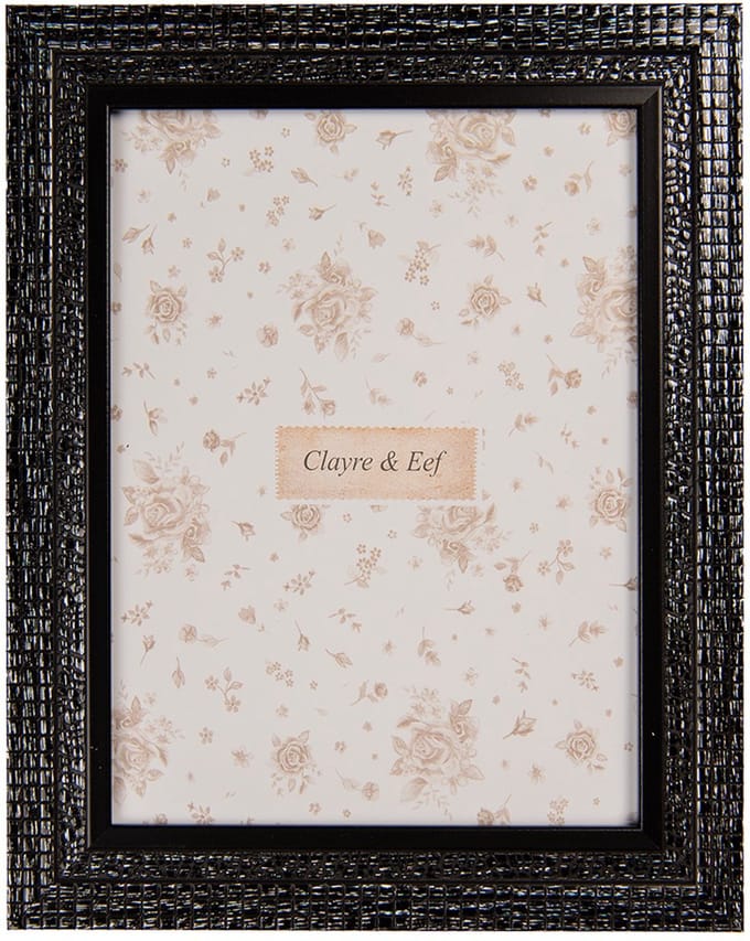 Clayre & Eef Fotolijst 10x15 cm Zwart Kunststof