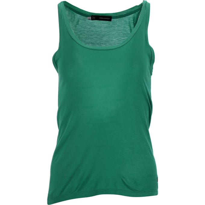 Dsquared2 mouwloze tanktop van groen katoen