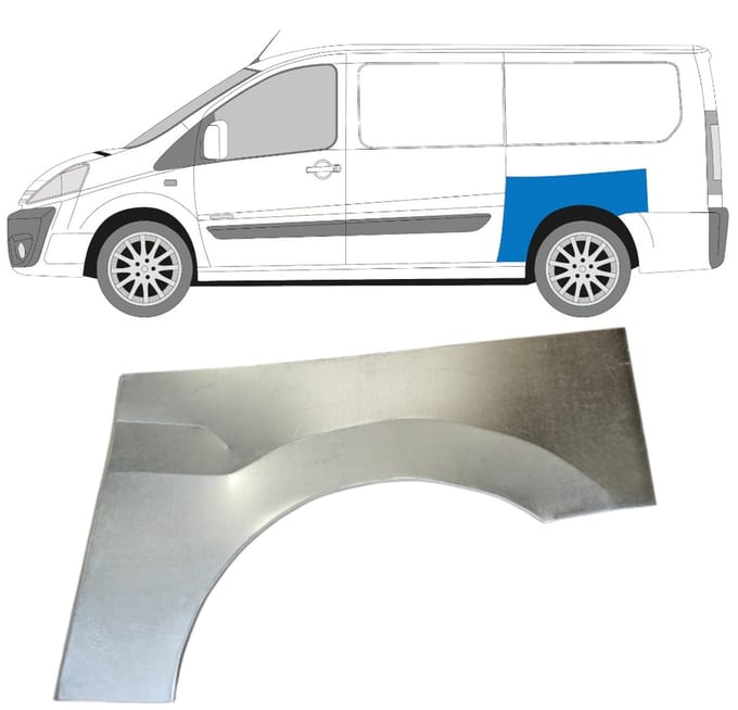 Reparatiepaneel achterspatbord voor Citroen Jumpy 2007-2016 / Links