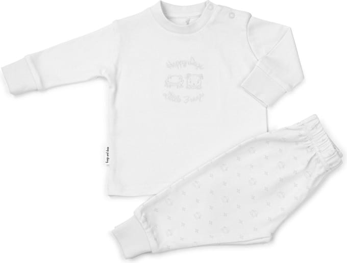 Frogs and Dogs - Pyjama Basic - Wit - Maat 68 - Jongens, Meisjes