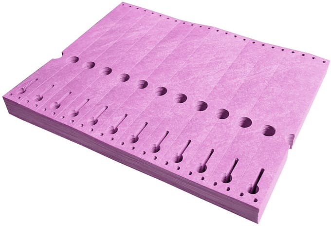 CombiCraft Tyvek sleufetiketten 220 x 25,4 mm paars - per 1000 stuks