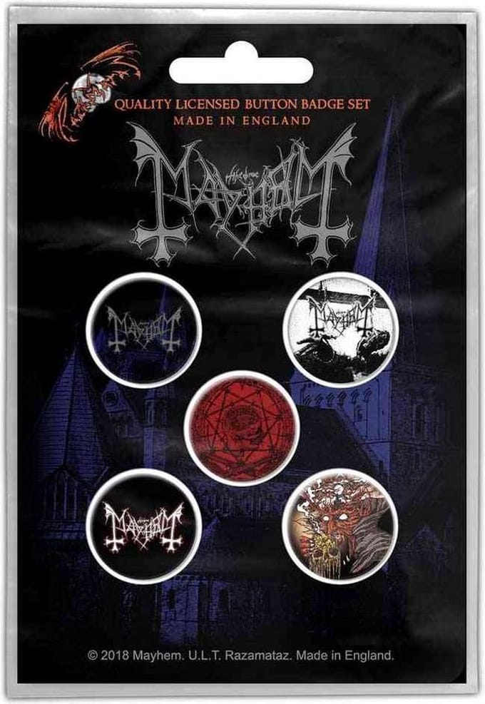 Mayhem - De Mysteriis Dom Sathanas Badge/button - Set van 5 - Multicolours