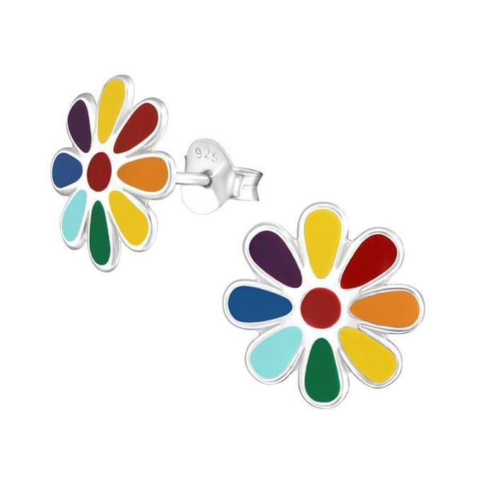 Amanto Kids Oorbellen Elya - 925 Zilver E-Coating - Bloem - ∅11mm