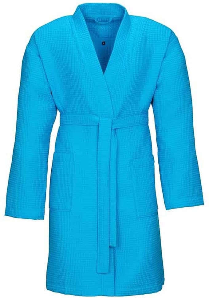 Vossen Badjas Comfort Line ROM - Pique Turquoise M - Sauna Badjas