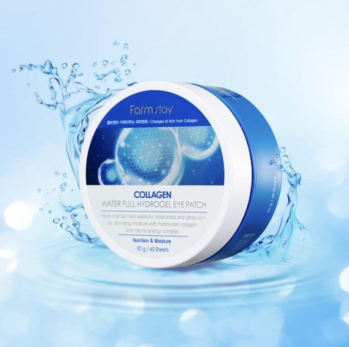 FARM STAY Collagène Eau Full Hydrogel Eye Patch 90g (3 Options) 1pcs blue