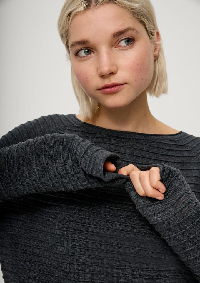 Q/S designed by - Pull - Maat S - Vrouwen - ZWART - polyester
