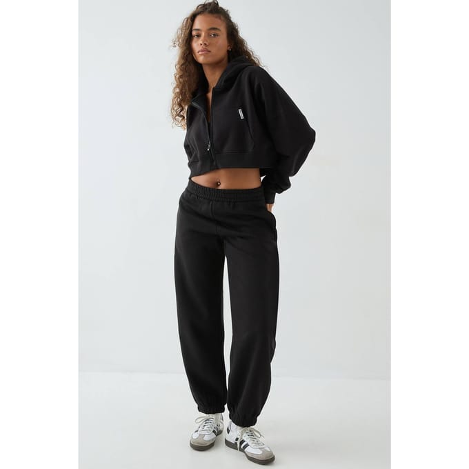 Dames Dsgn Studio Tall Oversized Joggingbroek Met Omgeslagen Zoom | Zwart | Maat: Medium