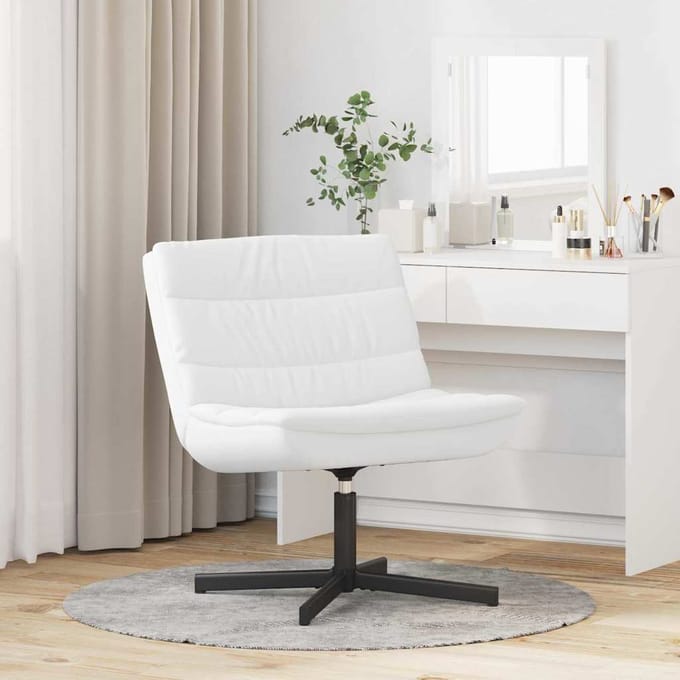 vidaXL - Draaistoel - Wit - 63 - x - 75 - x - 76 - cm - Kunstleer