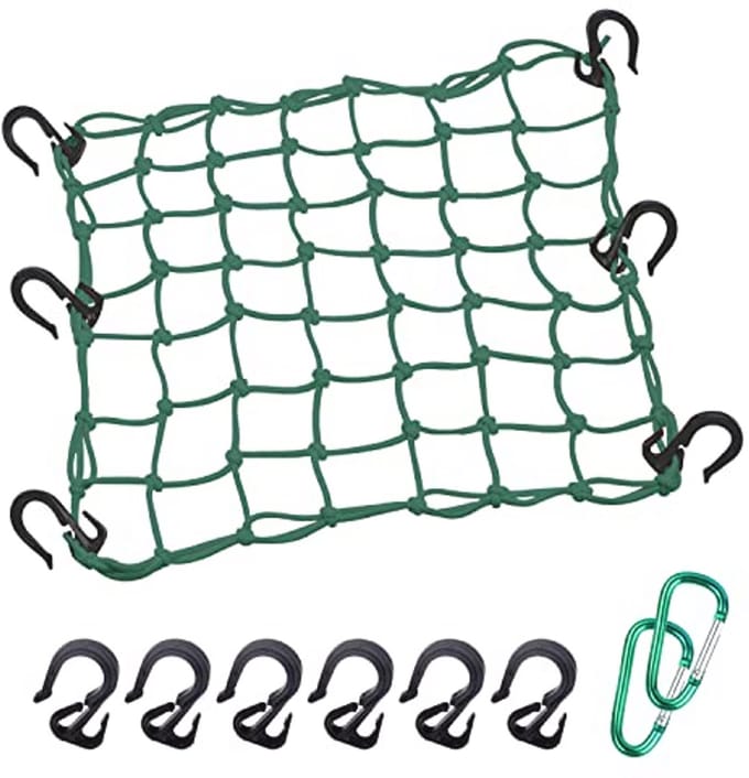 Bungee Net 15"x15" Uitbreidbaar tot 30"x30" met Dikkere Haken