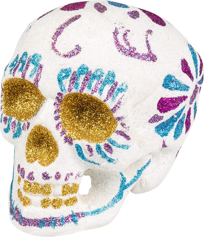 Boland - Schedel Sugar glitter Wit - Horror - Horror