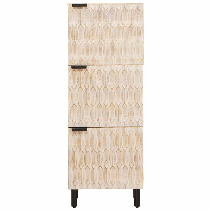 vidaXL - Highboard - Witte - Was - Afwerking - 40 - x - 33 - x - 110 - cm