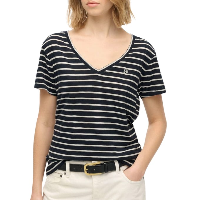 Superdry Studios Slub Embroidered Shirt Dames - Maat 8