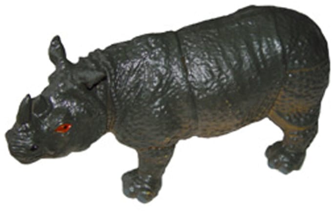 PIA Soft Toys - Neushoorn plastiek - 30 cm