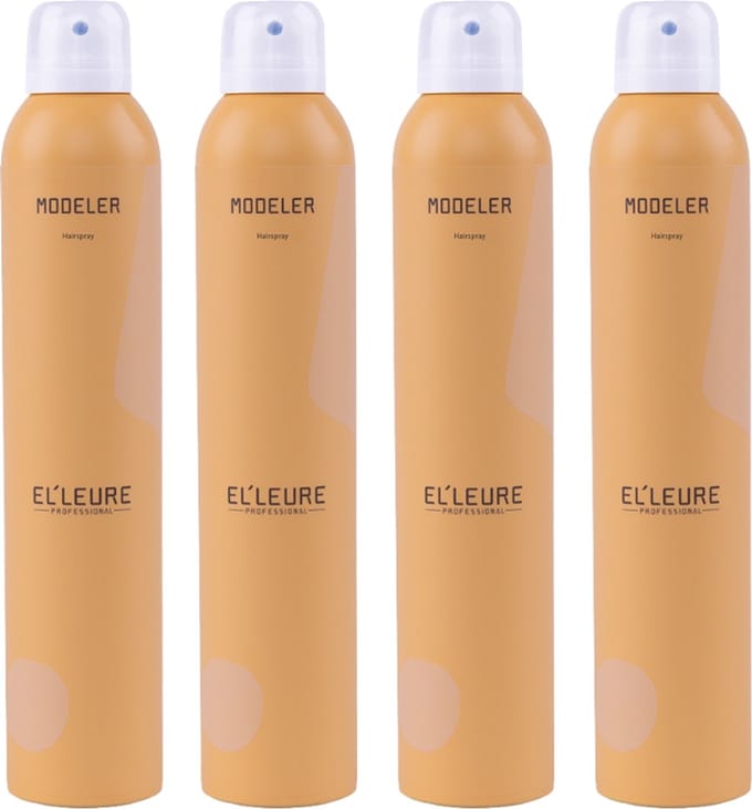 4x Elleure Modeler Haarlak 300ml Voordeelverpakking