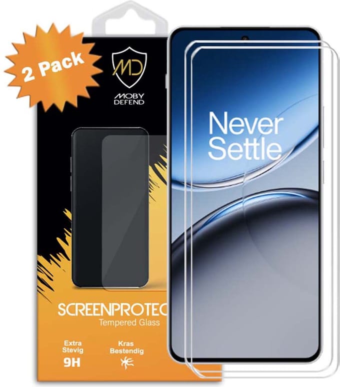 2-Pack MobyDefend Screenprotectors - Geschikt voor OnePlus Nord 4 - Case-Friendly Screensaver - Gehard Glas
