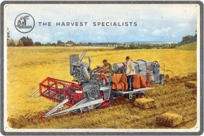 Metalen Bord 20x30 cm Claas - The Harvest Specialists