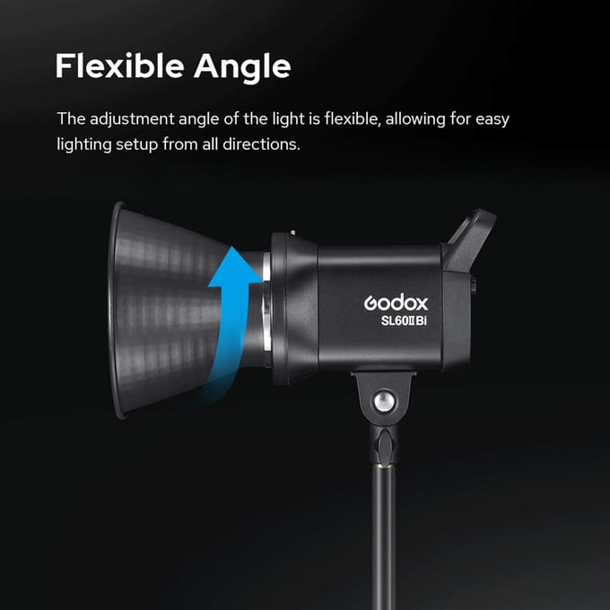 Godox SL60IIBi Draagbare Studio LED-videolamp 75W Fotografie-invullicht 2800K-6500K Ingebouwd 11 US Plug gray