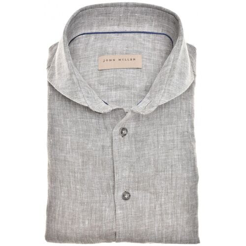 John Miller Overhemd Luxury Linen Licht Groen / male