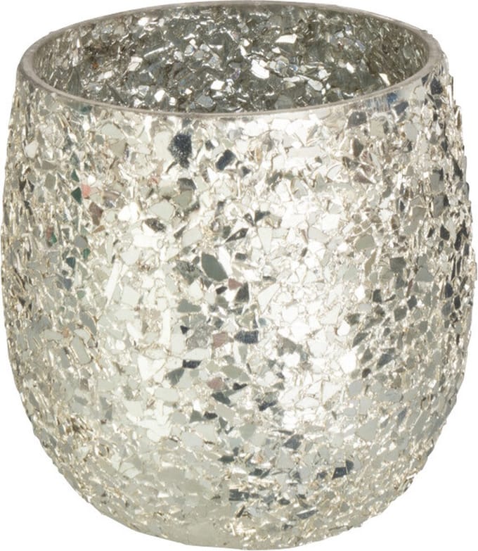 J-Line kaarshouder Glinstering - glas - goud - small