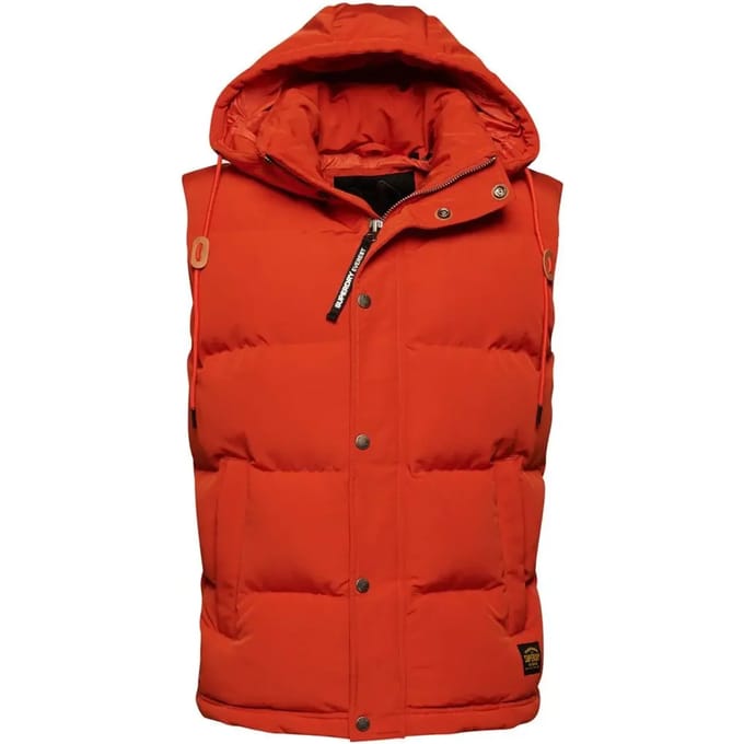 Superdry - Everest Bodywarmer met Capuchon - Heren - Gilets