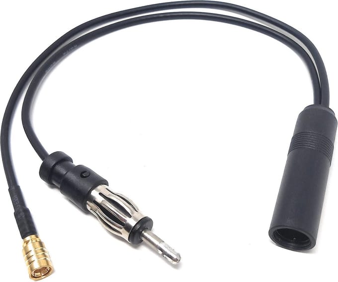 DAB DAB+ Antennesplitter voor Auto - AM/FM naar DAB Converter met DIN en SMB Aansluitingen