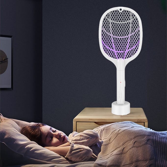 2 in 1 Elektrisch Oplaadbare vliegen / muggenmepper - UV-lamp - USB Oplaadbaar-hoogte 43.2cm