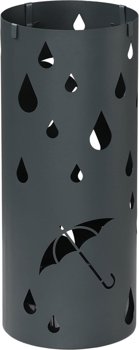 HOMCOM-Schirmhalter-Stahl-Ø17 x 41H cm-Dunkelgrau