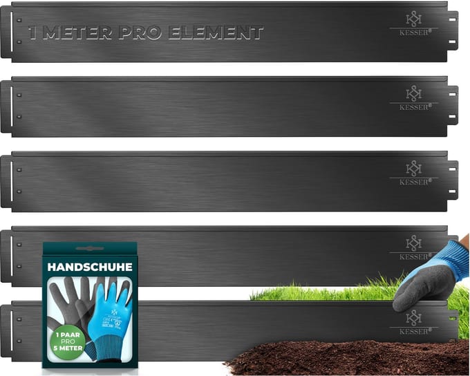 KESSER® Borderrand 5 tot 50 meter Tuinrand Stalen Gazonrand Perkrand