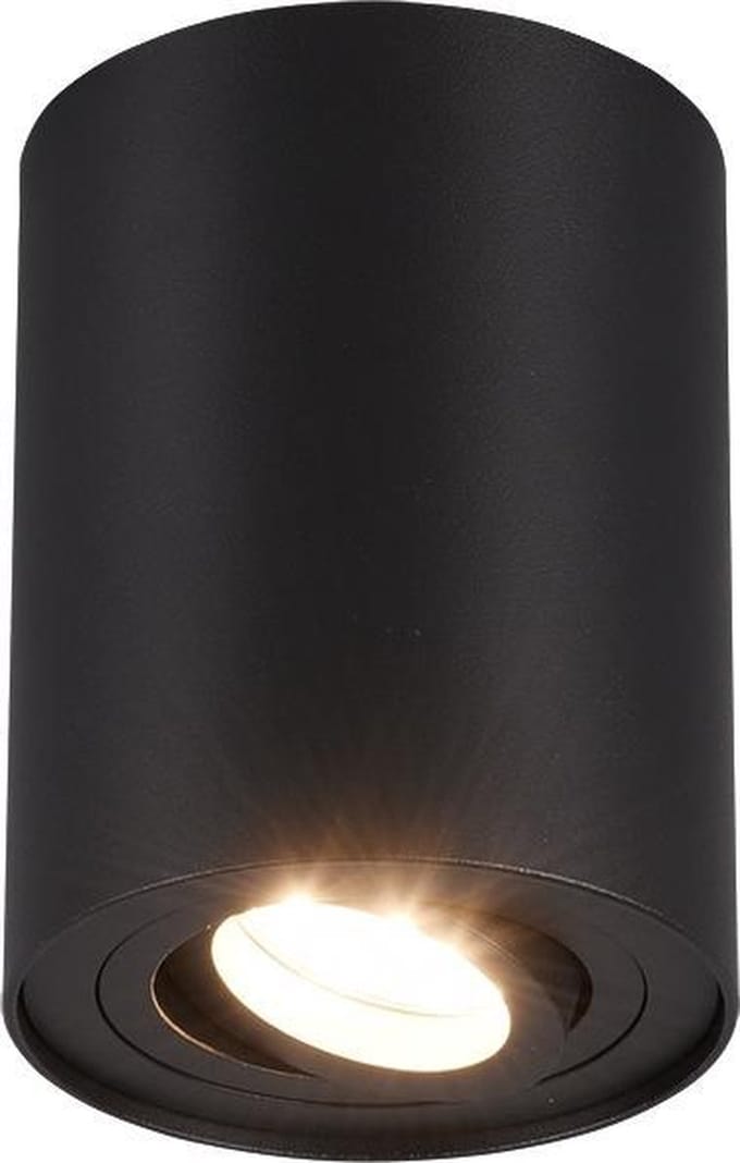 TRIO COOKIE - Plafondlamp - Zwart mat - excl. 1x GU10 35W
