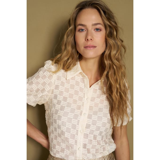 Blouse Hilly - Structured Puff Sleeve | Cream