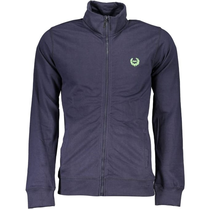 Gianmarco Venturi Blauwe Katoenen Mannen Sweatshirt