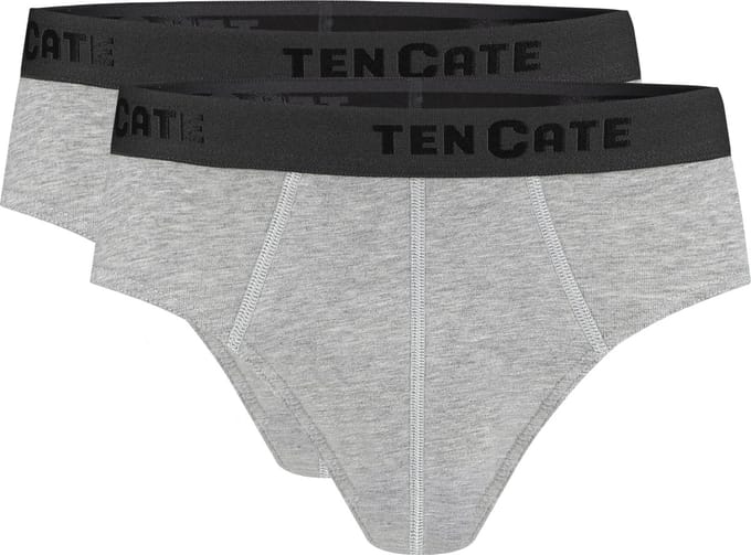 Ten Cate Basics slip grey melange 2-pack voor Heren | Maat S