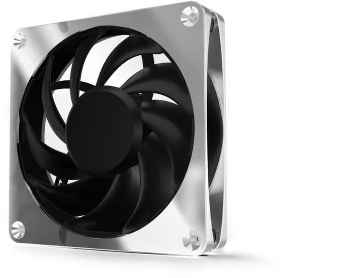 Metalen PC Ventilator - Computer Koeler - PC Koeling Optimaliseren - Trillingsdempend Systeem - 120x120x25mm - Chroom