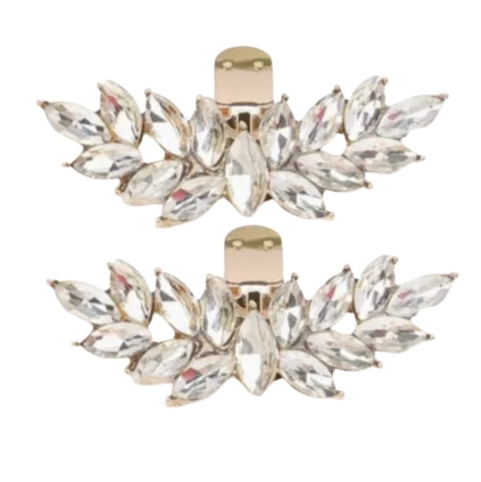 Schoen clips- goudkleurig- blad- trouwschoen versiering-Charme Bijoux