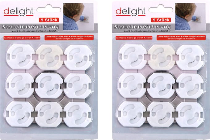 Delight Stopcontactbeveiliging- 36x - wit - stopcontactbeschermers kinderbeveiliging