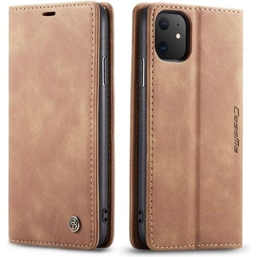 Luxe bookcase geschikt voor Apple iPhone 11 - bruin