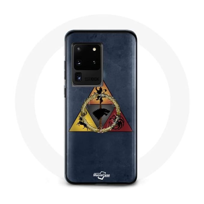 Coque - Game of Thrones - Samsung Galaxy S20 Ultra - Rigide - Bleu - Triangle Logo Baratheon Lannister