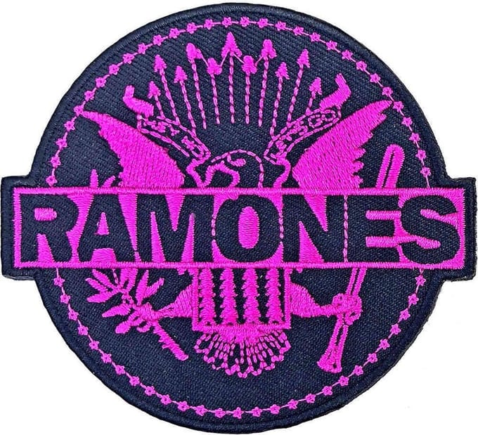 Ramones - Pink Seal Patch - Zwart/Roze