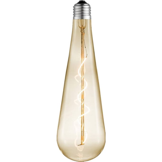 Lucande LED druppellamp, E27 4W, amber, Ø 9 cm, 2700K
