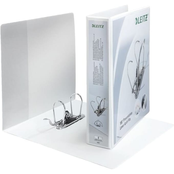 Esselte presentatiemap DIN A4, 180° mechanisme, 4-rings, DIN A4 extra breed, PP, rug 80 mm, wit