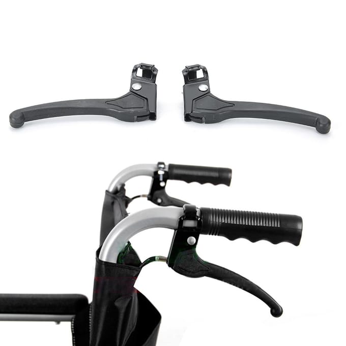 2pcs Leviers de Frein Légers Solides Ténacité Frein Universel pour Fauteuil Roulant gray